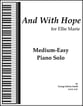 And With Hope piano sheet music cover